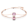 Chroma bangle, Mixed cuts, Pink, Rose gold-tone plated - Swarovski, 5668243