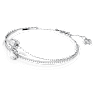 Brazalete Stilla, Tallas mixtas, Azul, Baño de rodio - Swarovski, 5668244