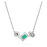 Mesmera pendant, Mixed cuts, Green, Rhodium plated - Swarovski, 5668278