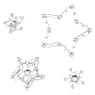 Joyas para el cuerpo, Conjunto (4), Estrella, Blanco - Swarovski, 5668446