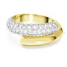 Dextera ring, White, Gold-tone plated - Swarovski, 5668814