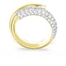 Dextera ring, White, Gold-tone plated - Swarovski, 5668814