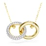 Obesek Dextera, Ujeta zanka, Bel, PVD zlatega odtenka - Swarovski, 5668820
