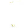 Dextera pendant, Interlocking loop, White, Gold-tone plated - Swarovski, 5668820