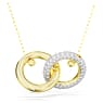 Obesek Dextera, Ujeta zanka, Bel, PVD zlatega odtenka - Swarovski, 5668820
