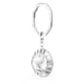 Key ring, Round cut, White, Rhodium plated - Swarovski, 5669119