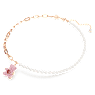 Teddy pendant, Crystal pearl, Bear, Pink, Rose gold-tone plated - Swarovski, 5669166