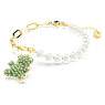 Teddy Armband, Kristallperle, Bär, Grün, Goldlegierungsschicht - Swarovski, 5669167