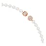 Nice necklace, Crystal pearl, Magnetic closure, Feather, White, Rose gold-tone plated - Swarovski, 5669221
