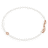 Nice necklace, Crystal pearl, Magnetic closure, Feather, White, Rose gold-tone plated - Swarovski, 5669221