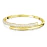 Dextera bangle, Magnetic closure, White, Gold-tone plated - Swarovski, 5669498
