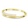 Dextera bangle, Magnetic closure, White, Gold-tone plated - Swarovski, 5669498