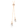 Pendentif en Y Originally, Perle de cristal, Blanc, Placage de ton or rosé - Swarovski, 5669521