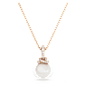 Originally pendant, Crystal pearl, White, Rose gold-tone plated - Swarovski, 5669523