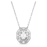 Mesmera pendant, Octagon cut, Small, White, Rhodium plated - Swarovski, 5669915
