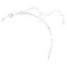 Mesmera pendant, Octagon cut, Small, White, Rhodium plated - Swarovski, 5669915