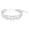 Mesmera bracelet, Mixed cuts, White, Rhodium plated - Swarovski, 5669927