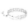 Mesmera bracelet, Mixed cuts, White, Rhodium plated - Swarovski, 5669927