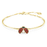 Idyllia bangle, Ladybug, Red, Gold-tone plated - Swarovski, 5670057