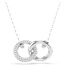 Pingente Dextera, Laço bloqueado, Branco, Lacado a ródio - Swarovski, 5670251