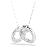 Pingente Dextera, Laço bloqueado, Branco, Lacado a ródio - Swarovski, 5670251