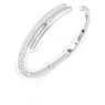 Dextera bangle, Magnetic closure, White, Rhodium plated - Swarovski, 5670252