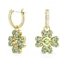 Idyllia ต่างหูทรงหยดน้ำ, ใบโคลเวอร์, เขียว, เคลือบโทนสีทอง - Swarovski, 5670664