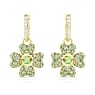 Idyllia ต่างหูทรงหยดน้ำ, ใบโคลเวอร์, เขียว, เคลือบโทนสีทอง - Swarovski, 5670664