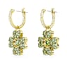 Idyllia ต่างหูทรงหยดน้ำ, ใบโคลเวอร์, เขียว, เคลือบโทนสีทอง - Swarovski, 5670664