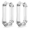Lucent ringoorbellen, Statement, Achthoekige vorm, Wit - Swarovski, 5671087