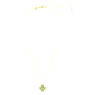 Pendentif Idyllia, Trèfle à quatre feuilles, Vert, Placage de ton or - Swarovski, 5671144