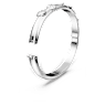 Dextera bangle, Mixed cuts, White, Rhodium plated - Swarovski, 5671193