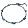 Millenia necklace, Octagon cut, Blue, Ruthenium plated - Swarovski, 5671243
