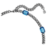 Millenia necklace, Octagon cut, Blue, Ruthenium plated - Swarovski, 5671243