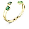 Millenia bangle, Octagon cut, Green, Gold-tone plated - Swarovski, 5671246