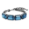 Bracelet Millenia, Taille octogonale, Bleu, Métal plaqué ruthénium - Swarovski, 5671250