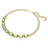 Verižica Millenia, Osmerokotni rez, Zelena, PVD zlatega odtenka - Swarovski, 5671255