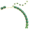 Colier Tennis Millenia, Tăietură octogonală, Gradient de culoare, Verde, Placat cu auriu - Swarovski, 5671257