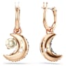 Luna 드롭 이어링, 크리스털 펄, 달, 멀티컬러, 로즈골드 톤 플래팅 - Swarovski, 5671569