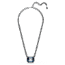 Imber pendant, Octagon cut, Blue, Ruthenium plated - Swarovski, 5671582