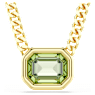 Imber pendant, Octagon cut, Green, Gold-tone plated - Swarovski, 5671583