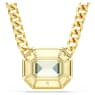 Imber pendant, Octagon cut, Green, Gold-tone plated - Swarovski, 5671583