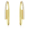 Dextera hoop earrings, White, Gold-tone plated - Swarovski, 5671808