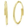 Dextera hoop earrings, White, Gold-tone plated - Swarovski, 5671808