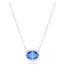 Collana Constella, Taglio Oval, Blu, Placcato rodio - Swarovski, 5671809