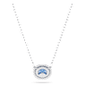 Collana Constella, Taglio Oval, Blu, Placcato rodio - Swarovski, 5671809