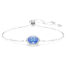 Constella 手鏈, 橢圓形切割, 藍色, 鍍白金色 - Swarovski, 5671895