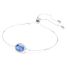 Constella bracelet, Oval cut, Blue, Rhodium plated - Swarovski, 5671895