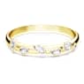Dextera bangle, Mixed cuts, White, Gold-tone plated - Swarovski, 5672670