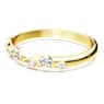Dextera bangle, Mixed cuts, White, Gold-tone plated - Swarovski, 5672670